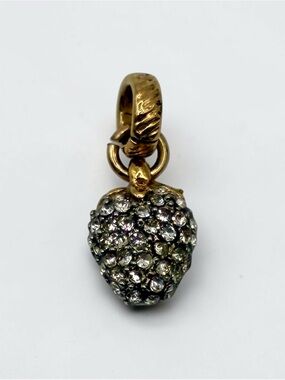 Vintage Y2K Juicy Couture Pavé Crystal Heart Mini Dangle Charm Pendant